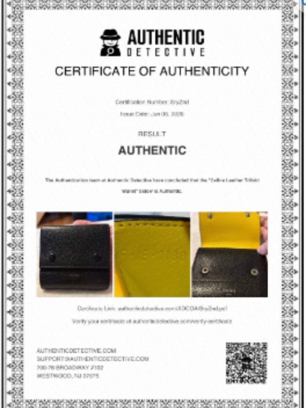 Celine Black Pebbled Leather Wallet - Picture 7 of 7